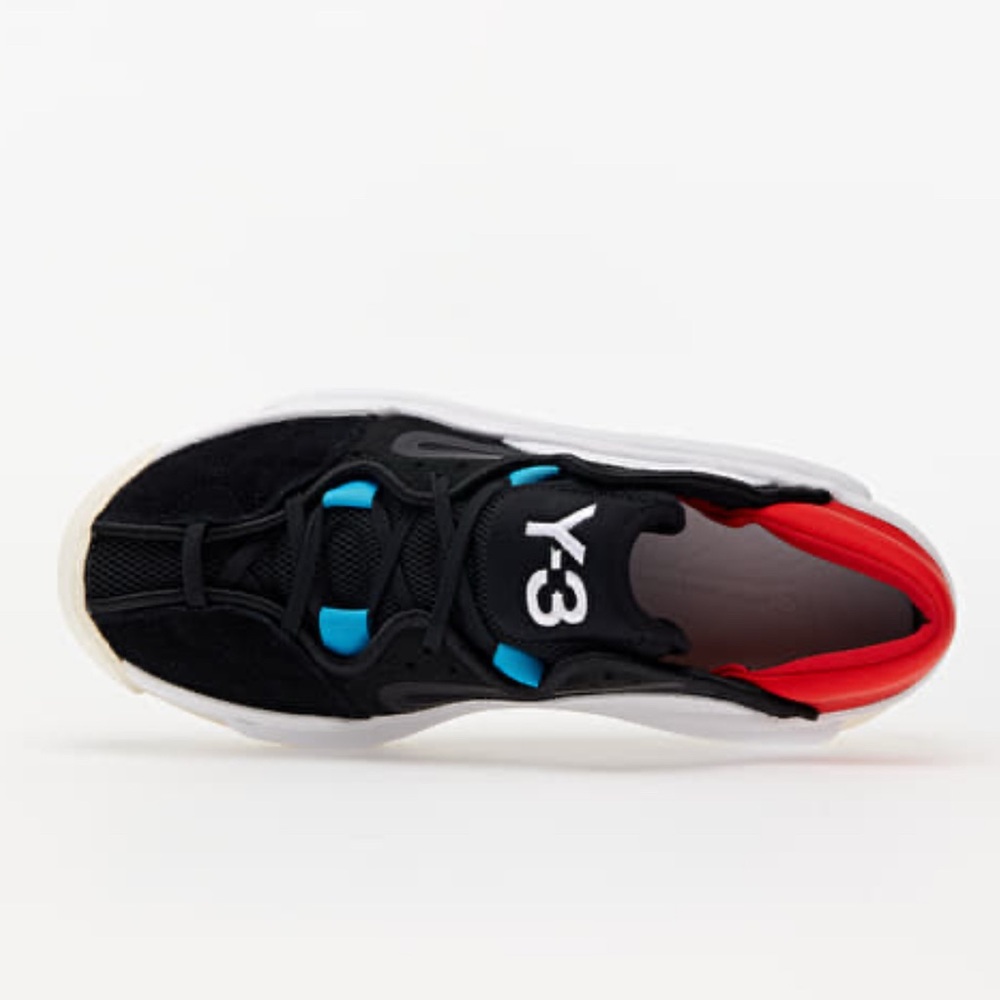 Y-3 Mens Sneakers in Black, Red, and Blue